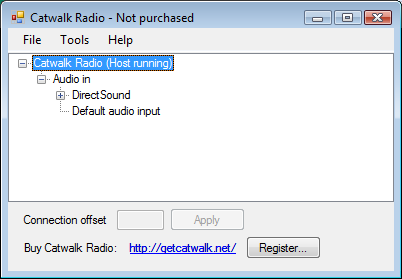 A screenshot of Catwalk Radio